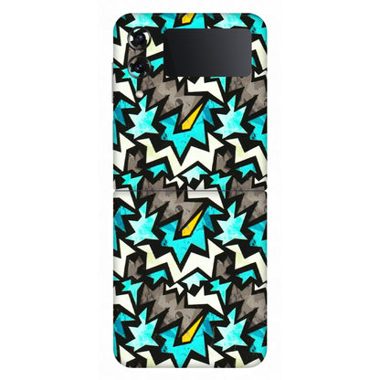 Samsung M/F/Note/Flip and C Phone Skins (All Models) - Funky Zig Zag - 3D Embossed Finish (L-223) Samsung Galaxy Z Flip 4