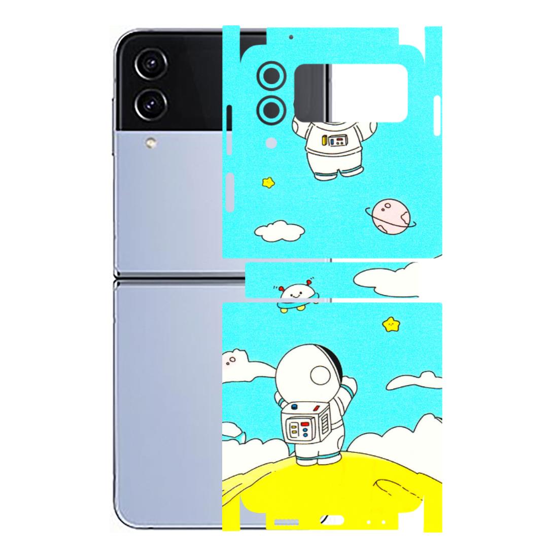 Samsung M/F/Note/Flip and C Phone Skins (All Models) - Blue Skies Astro Float - 3D Embossed Finish (L-230) Samsung Galaxy Z Flip 4
