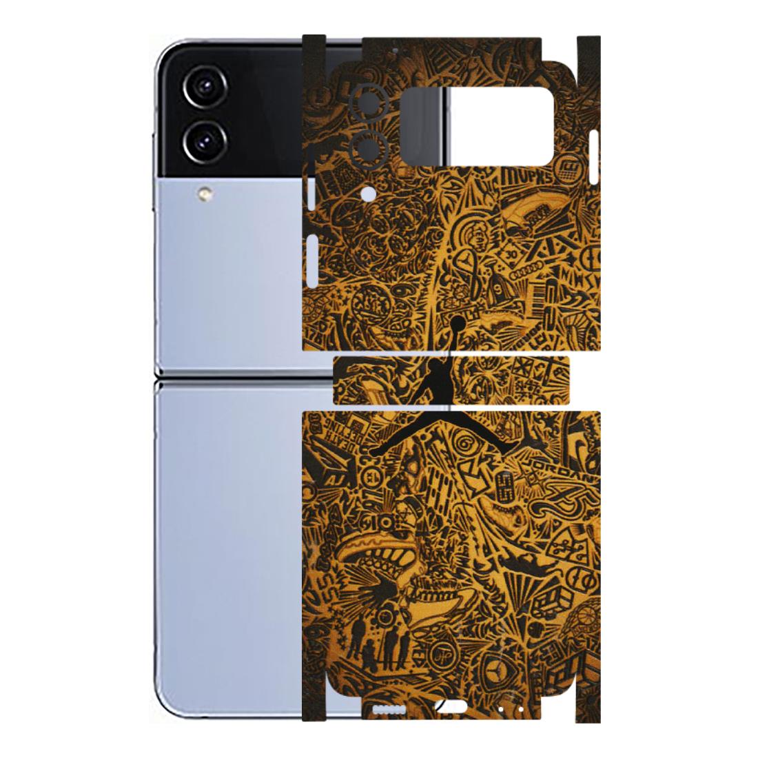 Samsung M/F/Note/Flip and C Phone Skins (All Models) - Premium Gold Basketball Player - 3D Embossed Finish (L-236) Samsung Galaxy Z Flip 4