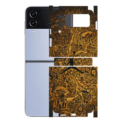 Samsung M/F/Note/Flip and C Phone Skins (All Models) - Premium Gold Basketball Player - 3D Embossed Finish (L-236) Samsung Galaxy Z Flip 4