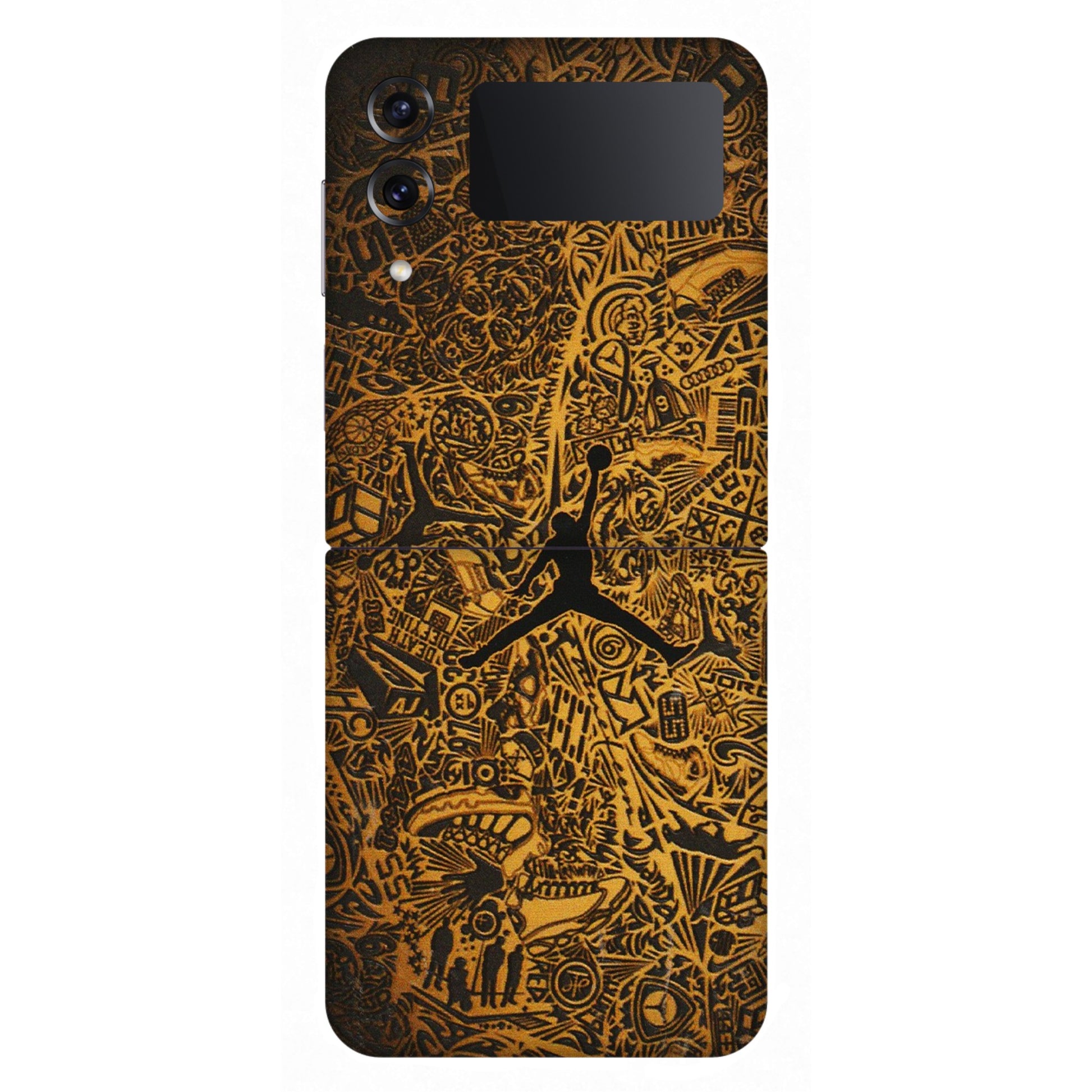 Samsung M/F/Note/Flip and C Phone Skins (All Models) - Premium Gold Basketball Player - 3D Embossed Finish (L-236) Samsung Galaxy Z Flip 4