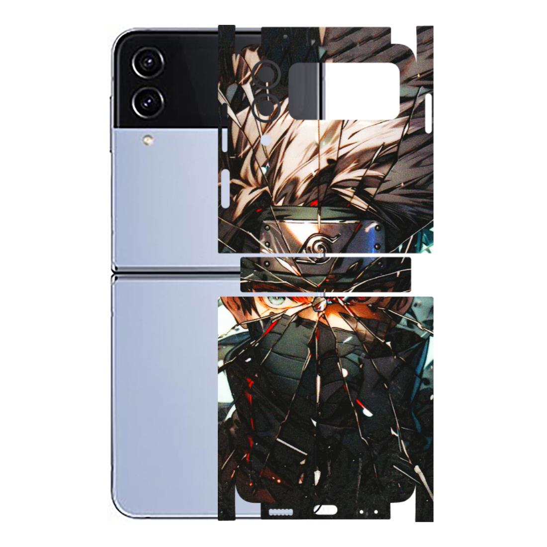 Samsung M/F/Note/Flip and C Phone Skins (All Models) - Kakashi Shattered Glass Effect - 3D Embossed Finish (L-237) Samsung Galaxy Z Flip 4