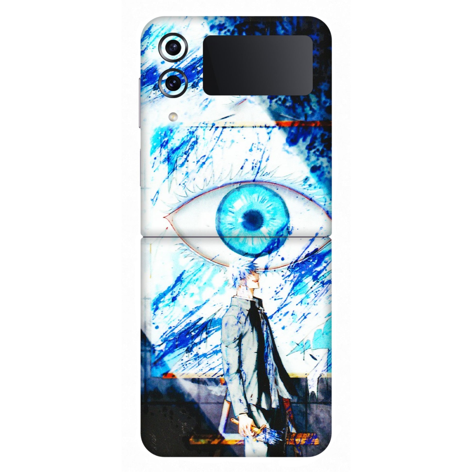 Samsung M/F/Note/Flip and C Phone Skins (All Models) - Gojo Satoru evil eye - 3D Embossed Finish (L-239) Samsung Galaxy Z Flip 4