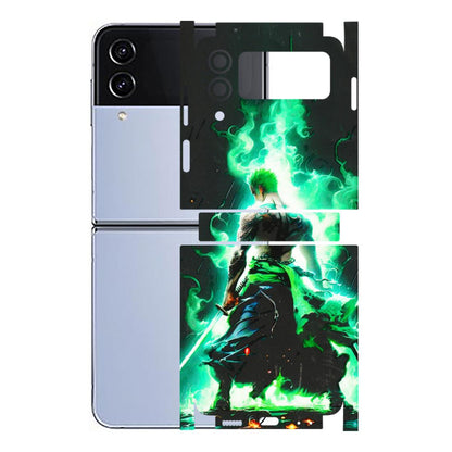 Samsung M/F/Note/Flip and C Phone Skins (All Models) - Zoro Sword - 3D Embossed Finish (L-241) Samsung Galaxy Z Flip 4