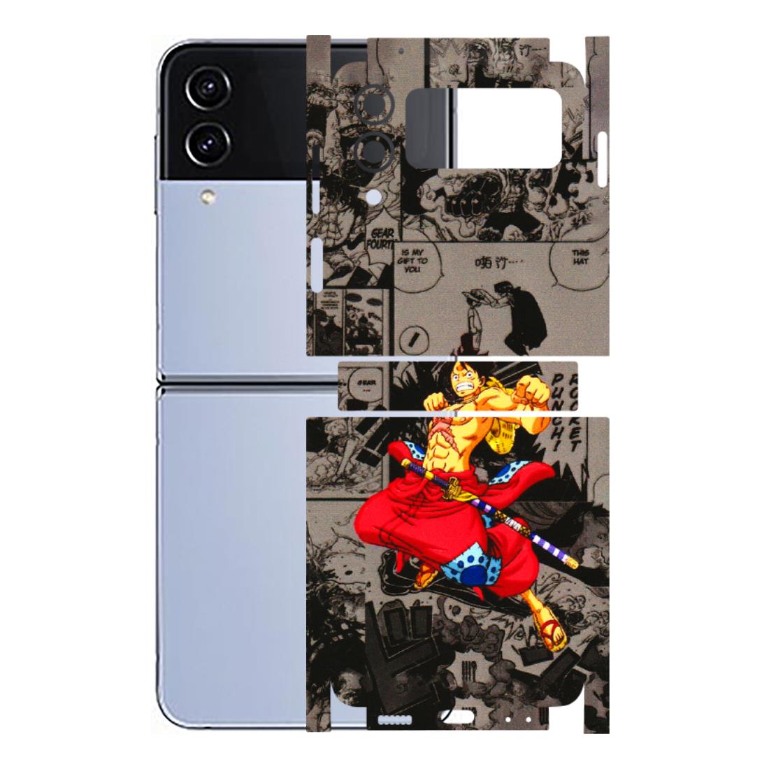 Samsung M/F/Note/Flip and C Phone Skins (All Models) - One Piece Rocket Punch Manga - 3D Embossed Finish (L-25) Samsung Galaxy Z Flip 4