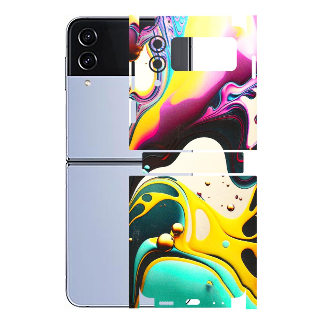 Samsung M/F/Note/Flip and C Phone Skins (All Models) - Multicolor Abstract pattern - 3D Embossed Finish (L-254) Samsung Galaxy Z Flip 4