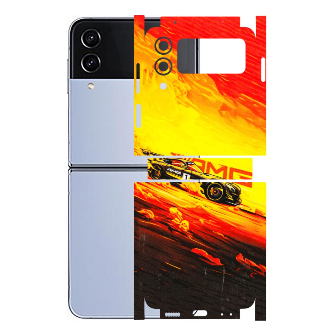 Samsung M/F/Note/Flip and C Phone Skins (All Models) - AMG Car Speed Cover - 3D Embossed Finish (L-256) Samsung Galaxy Z Flip 4