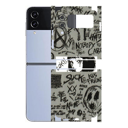 Samsung M/F/Note/Flip and C Phone Skins (All Models) - Never Have Love Anime - 3D Embossed Finish (L-260) Samsung Galaxy Z Flip 4