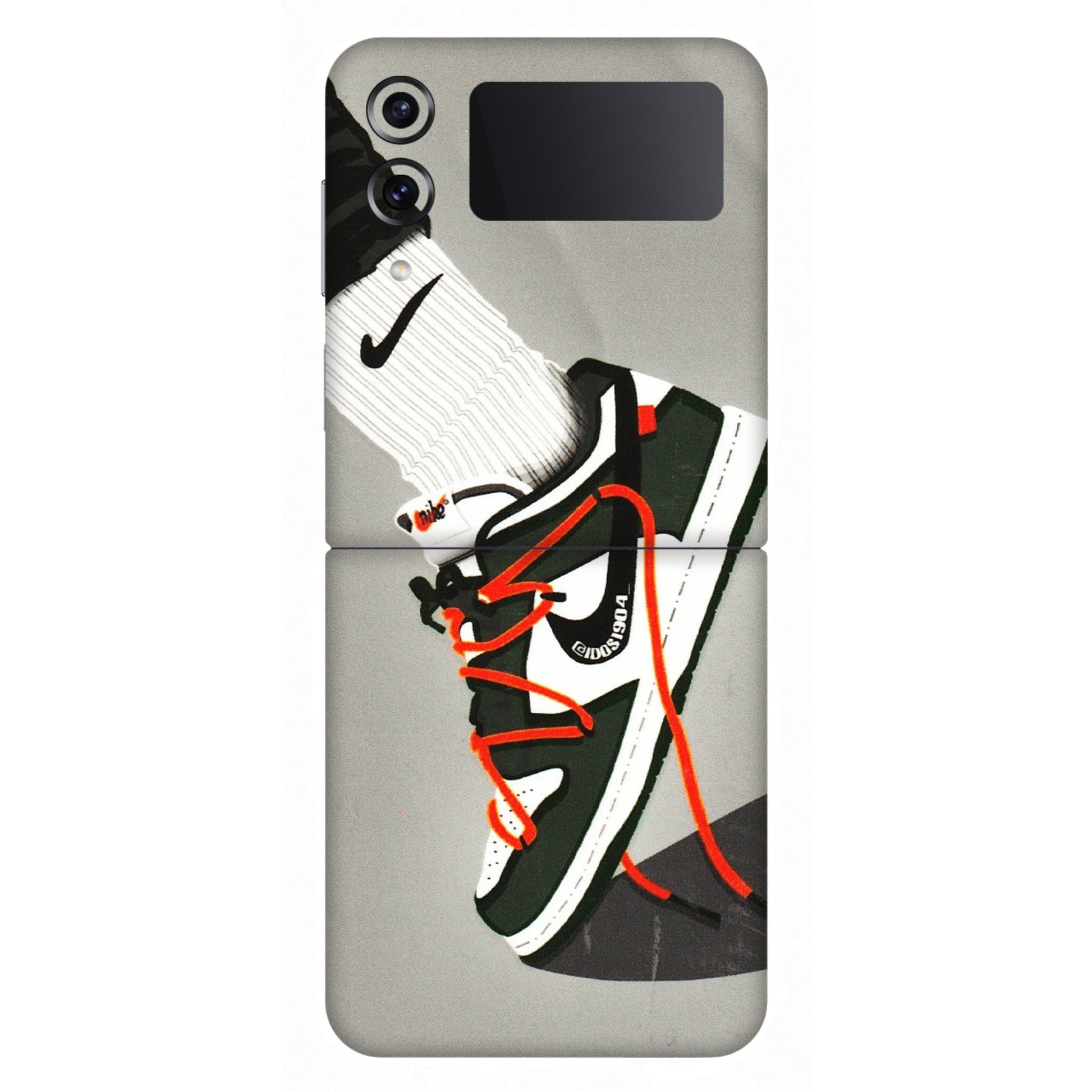 Samsung M/F/Note/Flip and C Phone Skins (All Models) - New Grey Sneaker - 3D Embossed Finish (L-261) Samsung Galaxy Z Flip 4
