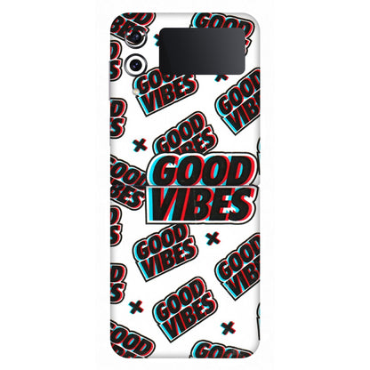 Samsung M/F/Note/Flip and C Phone Skins (All Models) - Good Vibes - 3D Embossed Finish (L-282) Samsung Galaxy Z Flip 4
