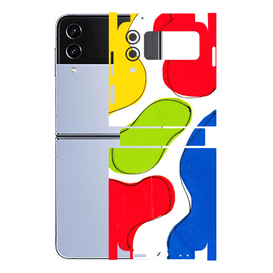 Samsung M/F/Note/Flip and C Phone Skins (All Models) - RGB Colour Paint - 3D Embossed Finish (L-284) Samsung Galaxy Z Flip 4