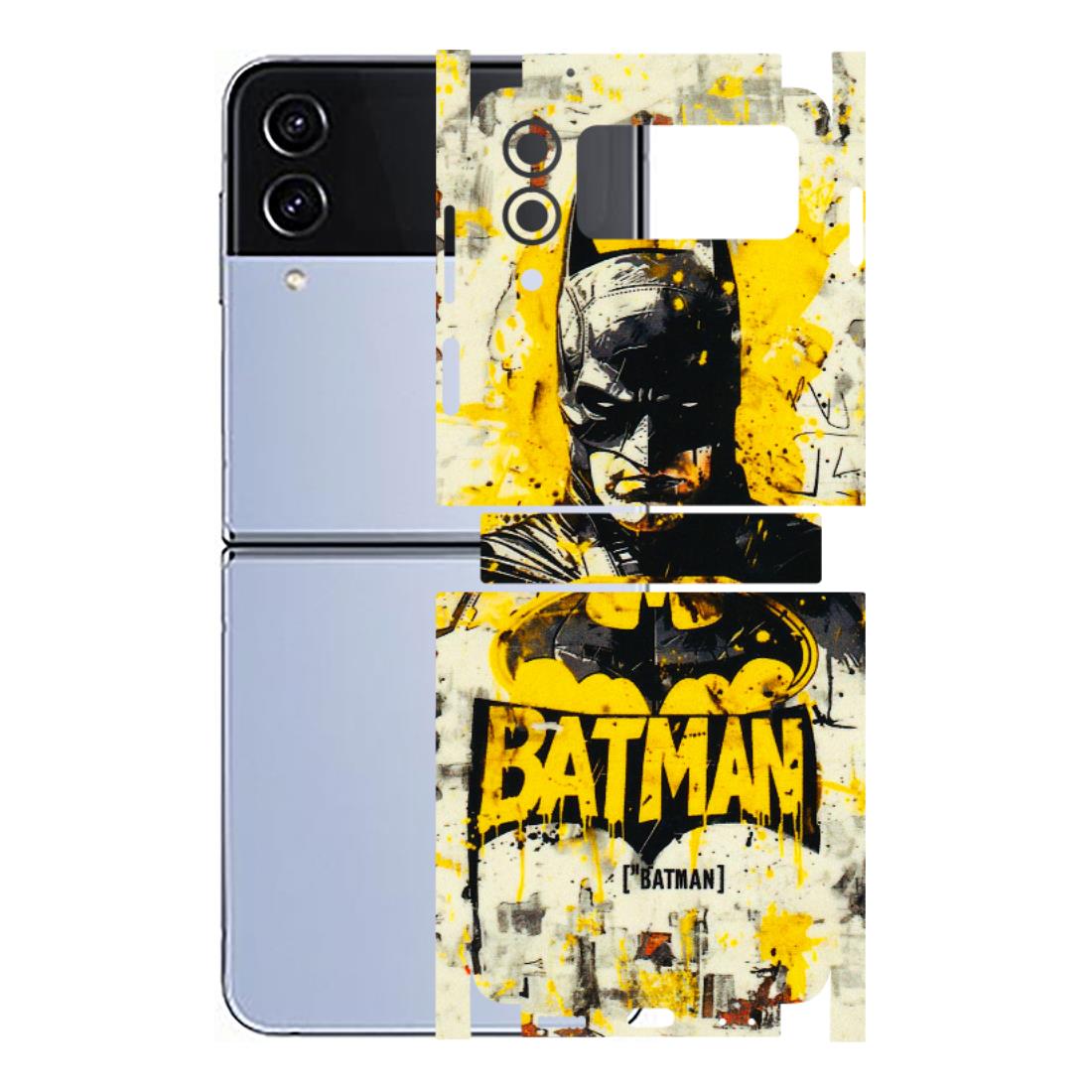 Samsung M/F/Note/Flip and C Phone Skins (All Models) - Batman Yellow BT - 3D Embossed Finish (L-304) Samsung Galaxy Z Flip 4