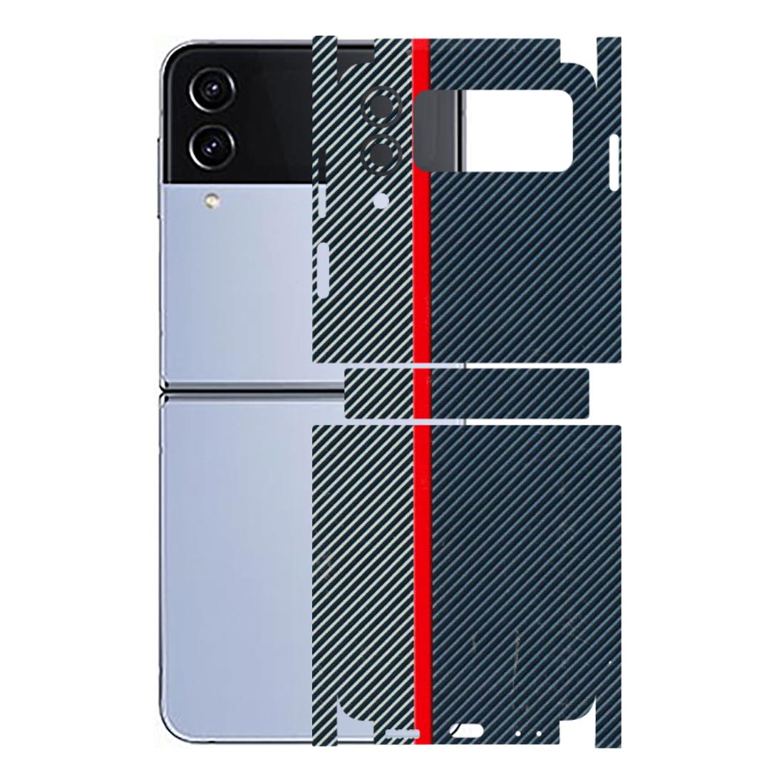 Samsung M/F/Note/Flip and C Phone Skins (All Models) - Blue Sober Lines - 3D Embossed Finish (L-305) Samsung Galaxy Z Flip 4