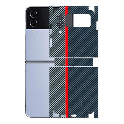 Samsung M/F/Note/Flip and C Phone Skins (All Models) - Blue Sober Lines - 3D Embossed Finish (L-305) Samsung Galaxy Z Flip 4