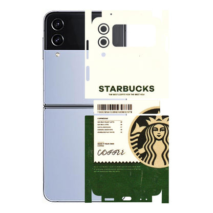 Samsung M/F/Note/Flip and C Phone Skins (All Models) - Starbucks Barcode - 3D Embossed Finish (L-308) Samsung Galaxy Z Flip 4
