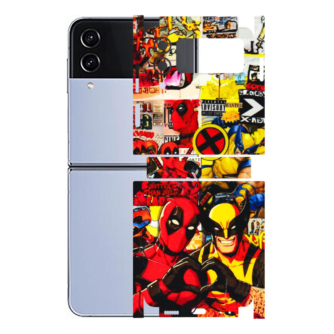 Samsung M/F/Note/Flip and C Phone Skins (All Models) - Spidy Wolverine - 3D Embossed Finish (L-310) Samsung Galaxy Z Flip 4