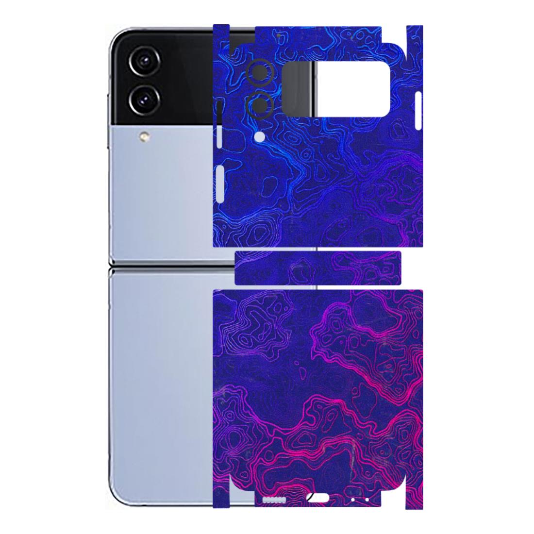 Samsung M/F/Note/Flip and C Phone Skins (All Models) - Purple Ripples Swirl - 3D Embossed Finish (L-314) Samsung Galaxy Z Flip 4