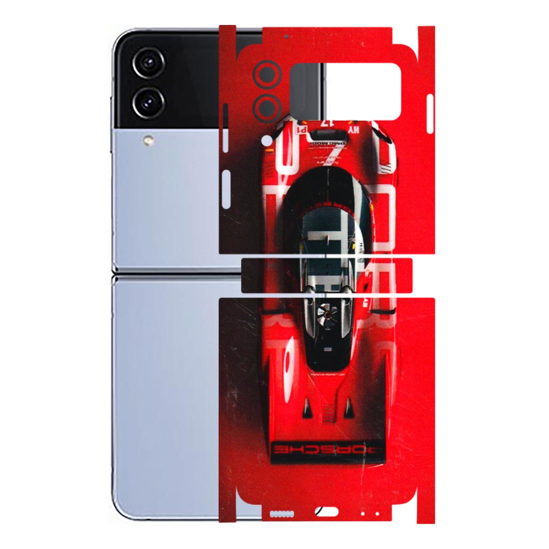 Samsung M/F/Note/Flip and C Phone Skins (All Models) - Red Porsche Car Logo - 3D Embossed Finish (L-315) Samsung Galaxy Z Flip 4