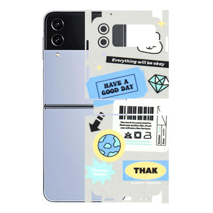 Samsung M/F/Note/Flip and C Phone Skins (All Models) - Will Be Okay Design - 3D Embossed Finish (L-316) Samsung Galaxy Z Flip 4