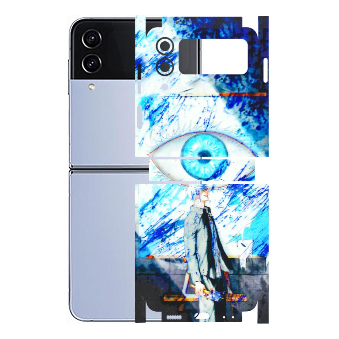 Samsung M/F/Note/Flip and C Phone Skins (All Models) - Anime Sea Blue Eye - 3D Embossed Finish (L-318) Samsung Galaxy Z Flip 4