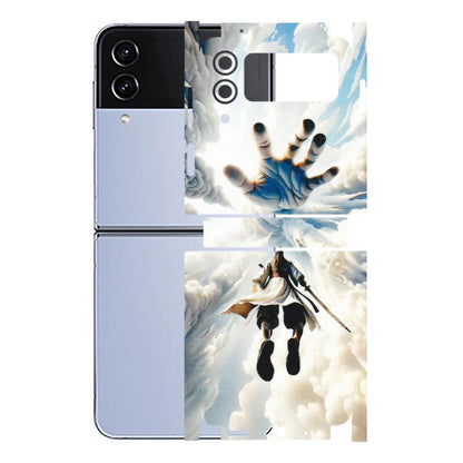 Samsung M/F/Note/Flip and C Phone Skins (All Models) - Big Hand With Monkey King - 3D Embossed Finish (L-323) Samsung Galaxy Z Flip 4