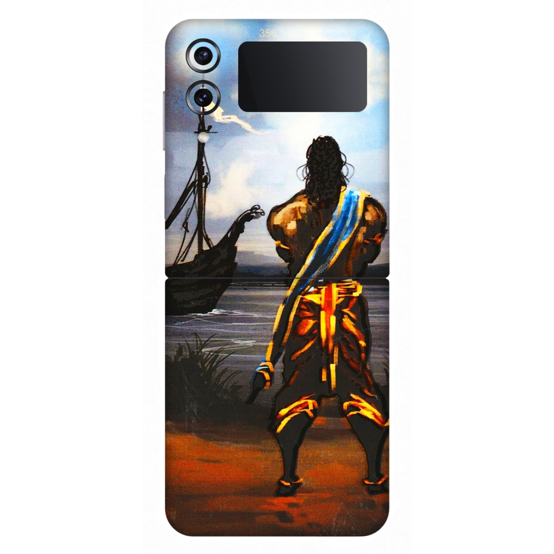 Samsung M/F/Note/Flip and C Phone Skins (All Models) - Heavenly God Figure - 3D Embossed Finish (L-34) Samsung Galaxy Z Flip 4