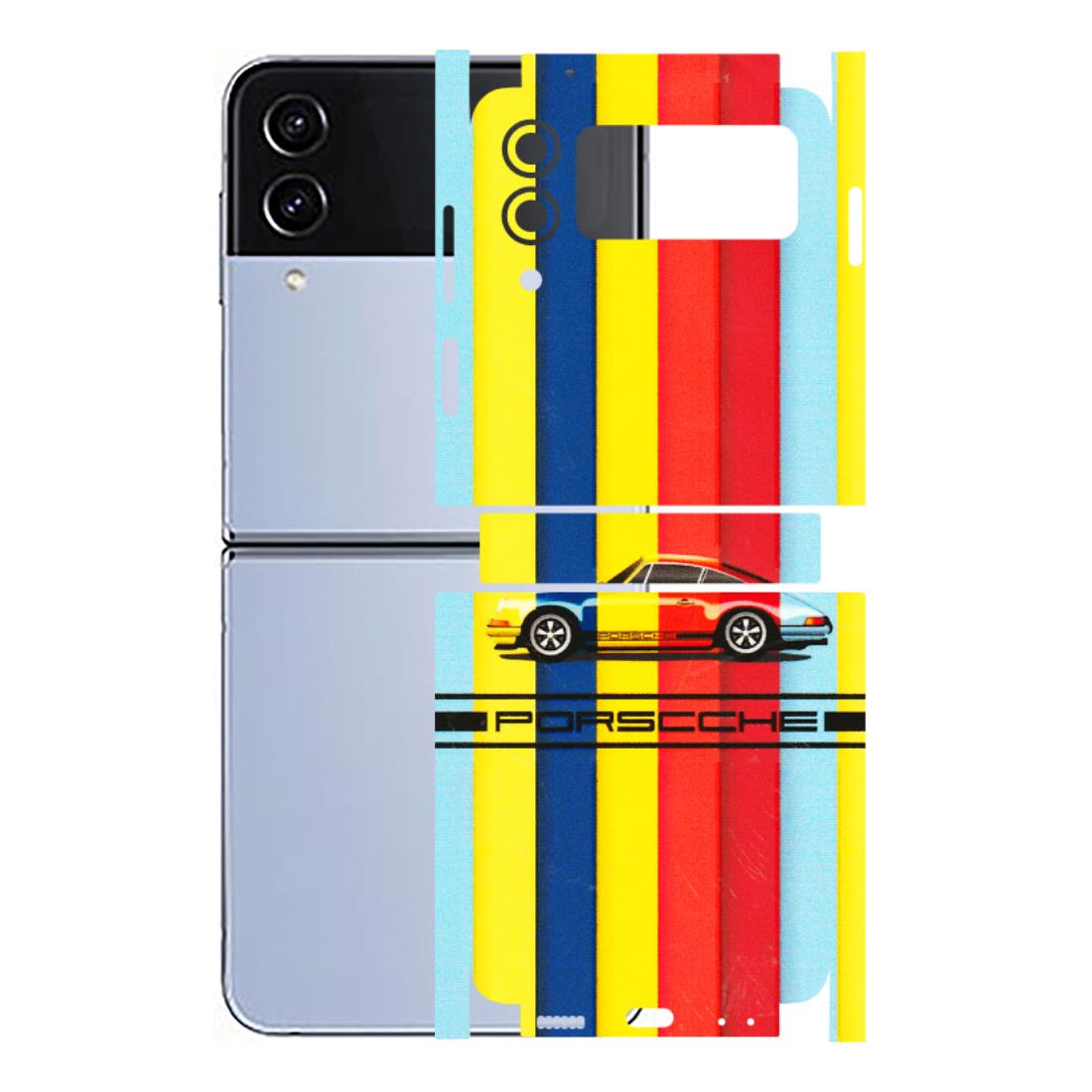 Samsung M/F/Note/Flip and C Phone Skins (All Models) - Multicolour Porche - 3D Embossed Finish (L-39) Samsung Galaxy Z Flip 4