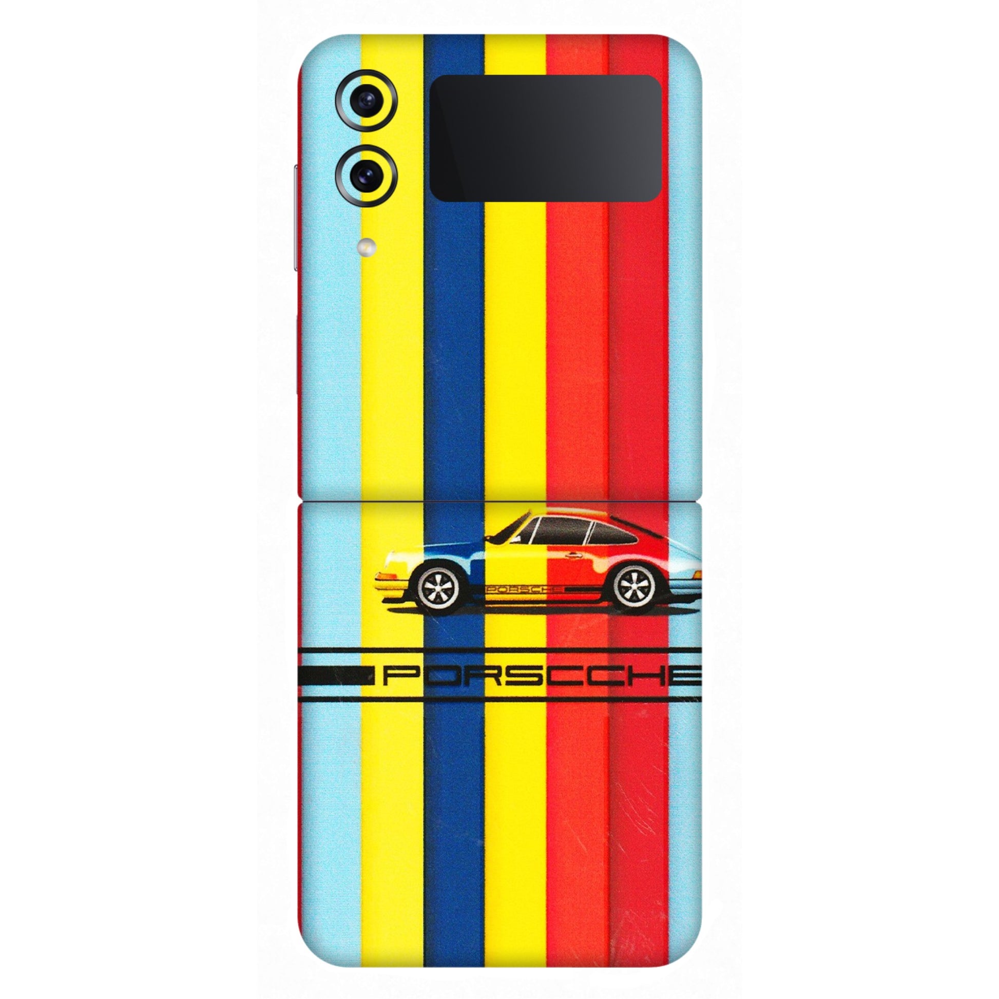 Samsung M/F/Note/Flip and C Phone Skins (All Models) - Multicolour Porche - 3D Embossed Finish (L-39) Samsung Galaxy Z Flip 4