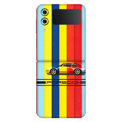 Samsung M/F/Note/Flip and C Phone Skins (All Models) - Multicolour Porche - 3D Embossed Finish (L-39) Samsung Galaxy Z Flip 4