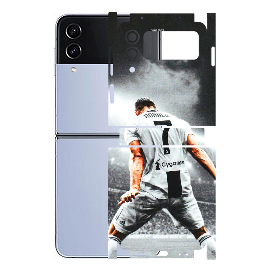 Samsung M/F/Note/Flip and C Phone Skins (All Models) - Ronaldo CR7 Crazy - 3D Embossed Finish (L-44) Samsung Galaxy Z Flip 4