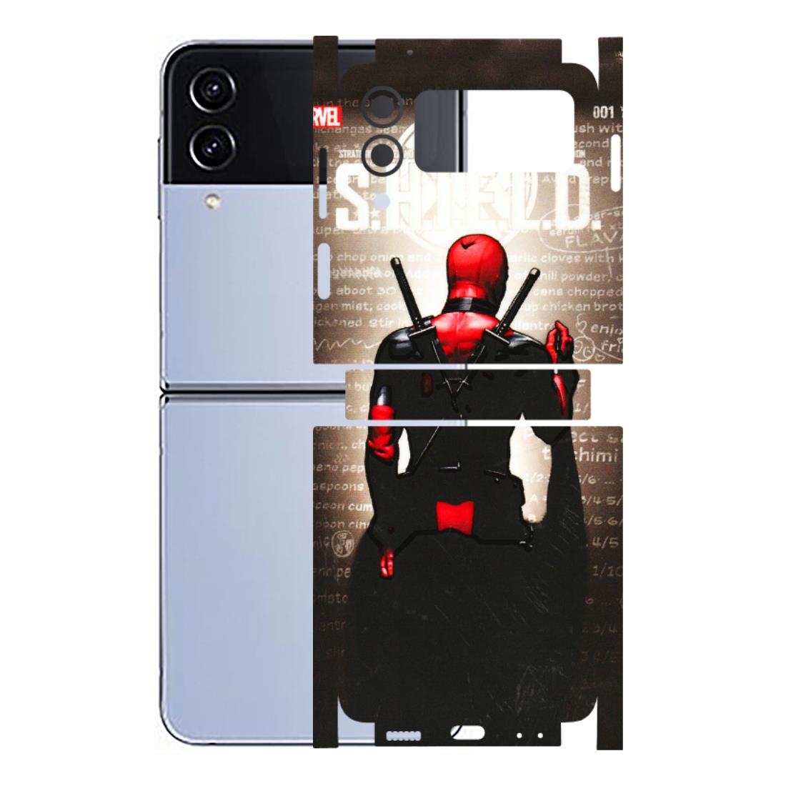 Samsung M/F/Note/Flip and C Phone Skins (All Models) - Deadpool - 3D Embossed Finish (L-56) Samsung Galaxy Z Flip 4