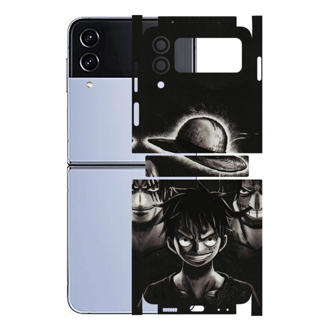 Samsung M/F/Note/Flip and C Phone Skins (All Models) - Black Luffy Hat - 3D Embossed Finish (L-57) Samsung Galaxy Z Flip 4