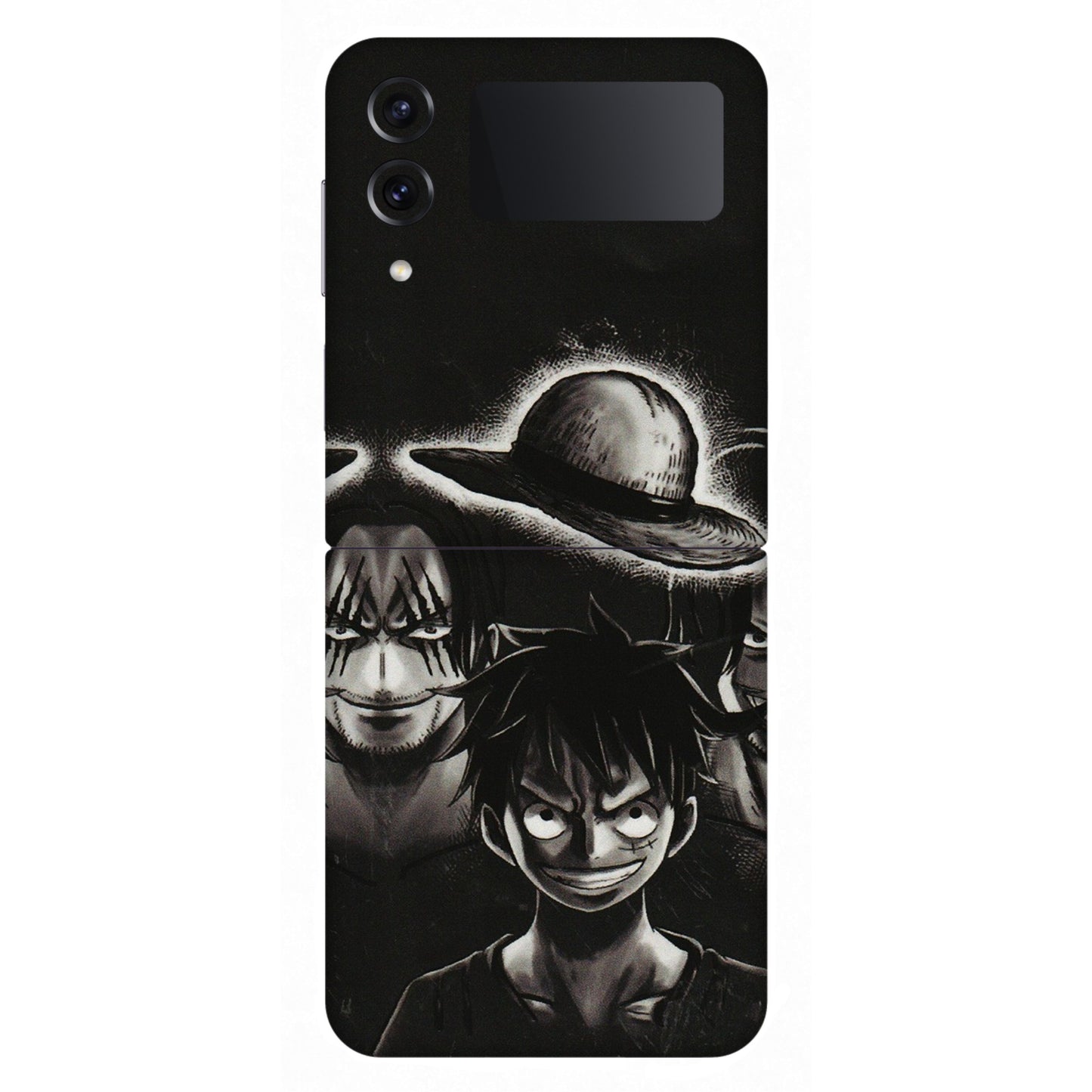 Samsung M/F/Note/Flip and C Phone Skins (All Models) - Black Luffy Hat - 3D Embossed Finish (L-57) Samsung Galaxy Z Flip 4