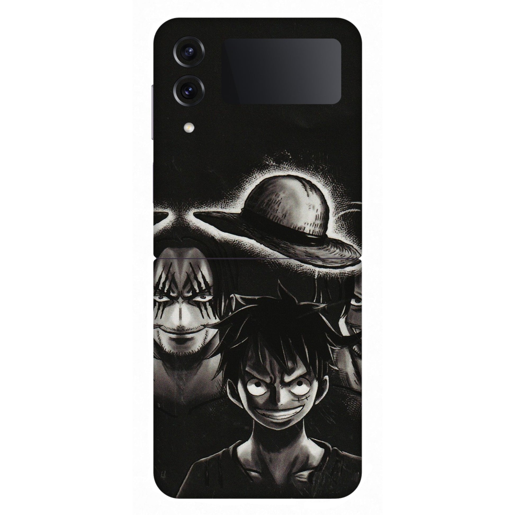Samsung M/F/Note/Flip and C Phone Skins (All Models) - Black Luffy Hat - 3D Embossed Finish (L-57) Samsung Galaxy Z Flip 4
