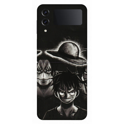 Samsung M/F/Note/Flip and C Phone Skins (All Models) - Black Luffy Hat - 3D Embossed Finish (L-57) Samsung Galaxy Z Flip 4