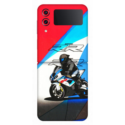Samsung M/F/Note/Flip and C Phone Skins (All Models) - Bikers Love - 3D Embossed Finish (L-58) Samsung Galaxy Z Flip 4