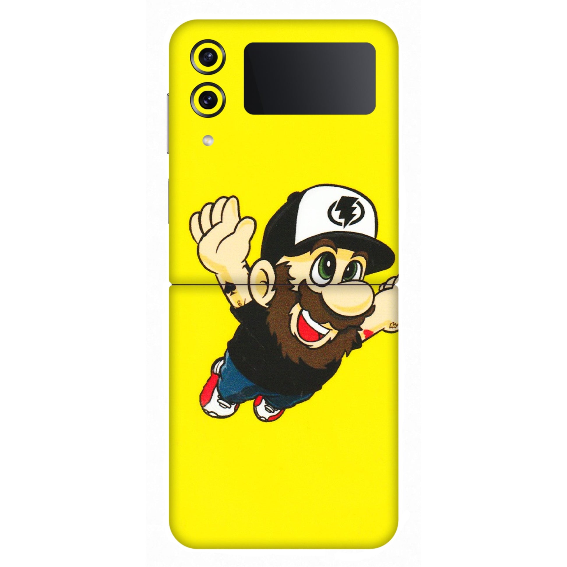 Samsung M/F/Note/Flip and C Phone Skins (All Models) - Flying Beardo - 3D Embossed Finish (L-60) Samsung Galaxy Z Flip 4