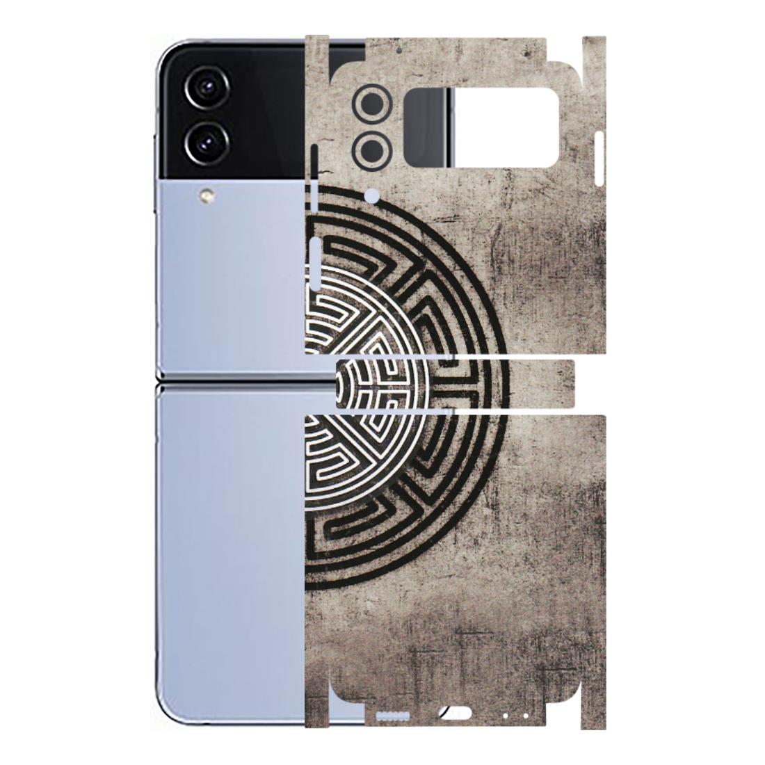 Samsung M/F/Note/Flip and C Phone Skins (All Models) - Mysterious Circular Design - 3D Embossed Finish (L-63) Samsung Galaxy Z Flip 4