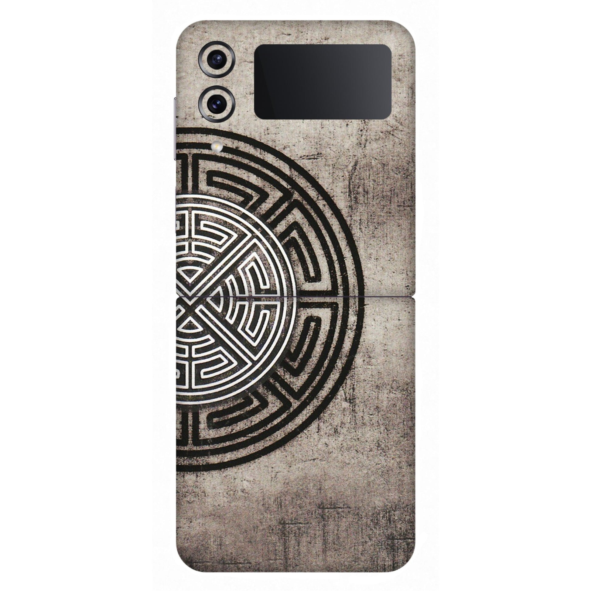 Samsung M/F/Note/Flip and C Phone Skins (All Models) - Mysterious Circular Design - 3D Embossed Finish (L-63) Samsung Galaxy Z Flip 4