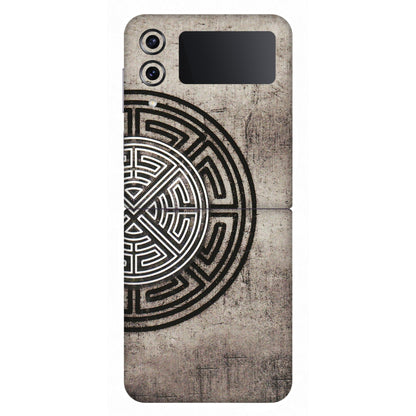Samsung M/F/Note/Flip and C Phone Skins (All Models) - Mysterious Circular Design - 3D Embossed Finish (L-63) Samsung Galaxy Z Flip 4