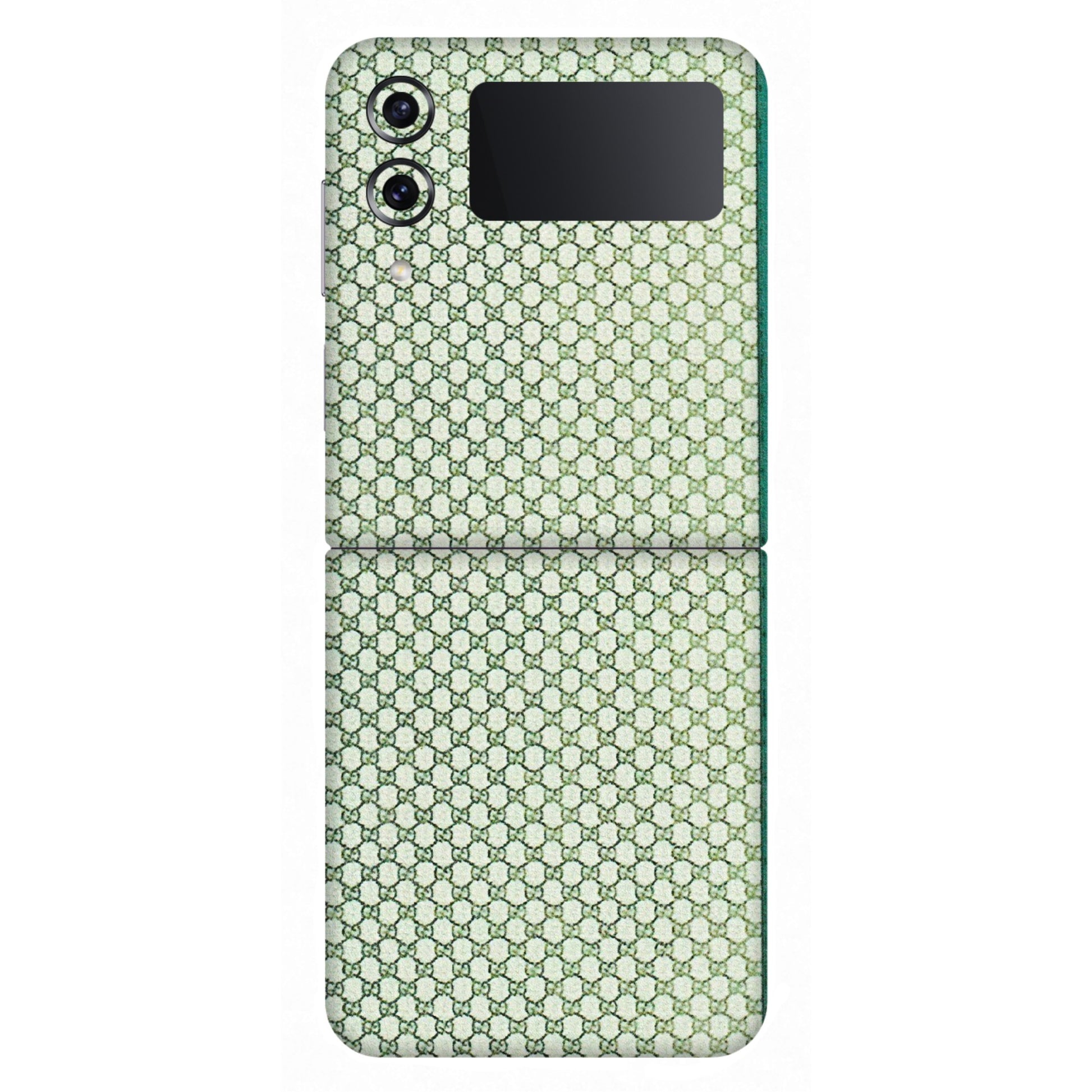Samsung M/F/Note/Flip and C Phone Skins (All Models) - Gucci Fabric Pattern - 3D Embossed Finish (L-73) Samsung Galaxy Z Flip 4