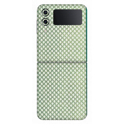 Samsung M/F/Note/Flip and C Phone Skins (All Models) - Gucci Fabric Pattern - 3D Embossed Finish (L-73) Samsung Galaxy Z Flip 4