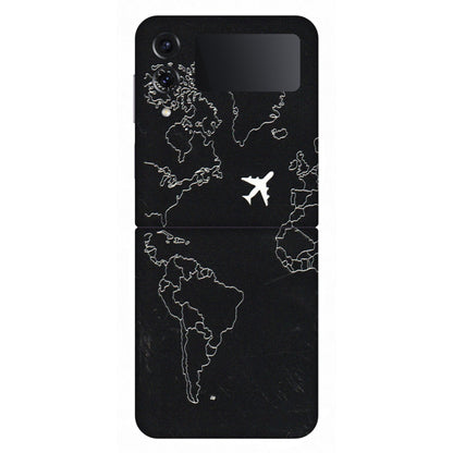Samsung M/F/Note/Flip and C Phone Skins (All Models) - Never Ending Travel - 3D Embossed Finish (L-79) Samsung Galaxy Z Flip 4