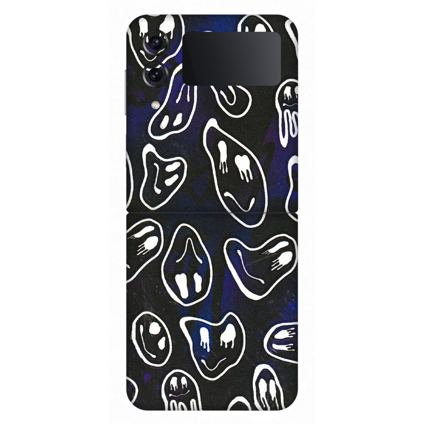 Samsung M/F/Note/Flip and C Phone Skins (All Models) - Distorted Smileys - 3D Embossed Finish (L-92) Samsung Galaxy Z Flip 4