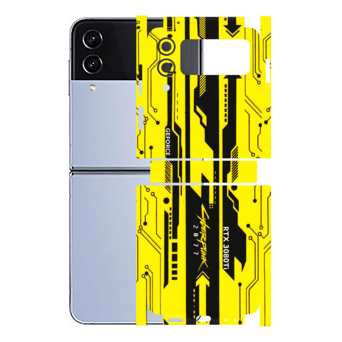 Samsung M/F/Note/Flip and C Phone Skins (All Models) - Yellow Cyberpunk - 3D Embossed Finish (L-93) Samsung Galaxy Z Flip 4
