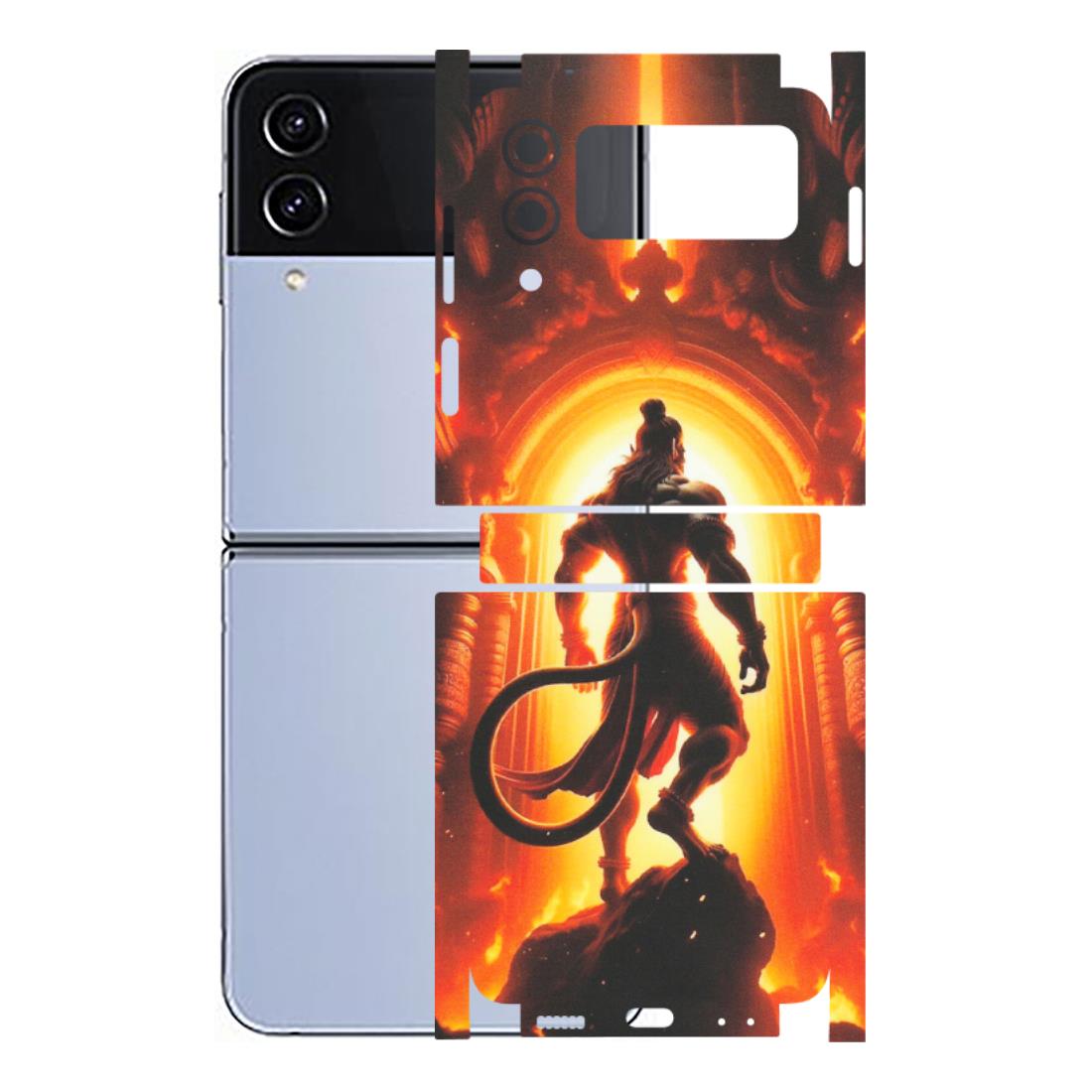 Samsung M/F/Note/Flip and C Phone Skins (All Models) - HanumanJi - Matte Finish (M-06) Samsung Galaxy Z Flip 4