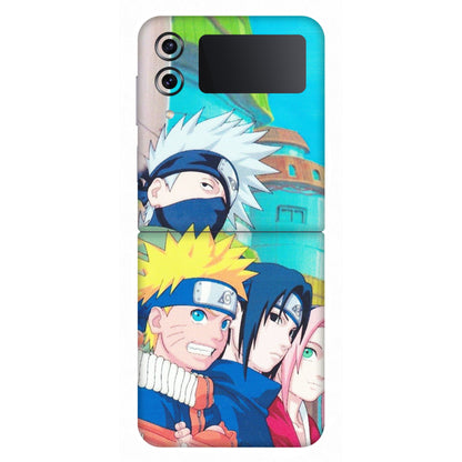 Samsung M/F/Note/Flip and C Phone Skins (All Models) - Team Minato And Kakashi - Matte Finish (M-101) Samsung Galaxy Z Flip 4