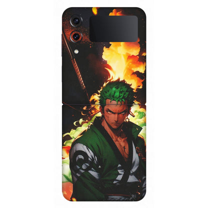 Samsung M/F/Note/Flip and C Phone Skins (All Models) - Roronoa Zoro - Matte Finish (M-102) Samsung Galaxy Z Flip 4