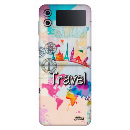 Samsung M/F/Note/Flip and C Phone Skins (All Models) - Travel The Wonders - Matte Finish (M-108) Samsung Galaxy Z Flip 4