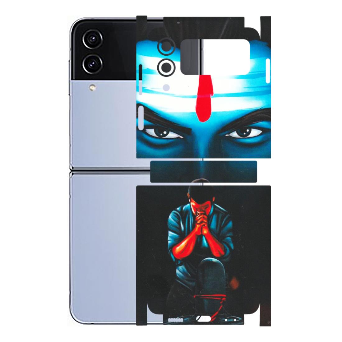 Samsung M/F/Note/Flip and C Phone Skins (All Models) - Mahakal Bhakt - Matte Finish (M-112) Samsung Galaxy Z Flip 4
